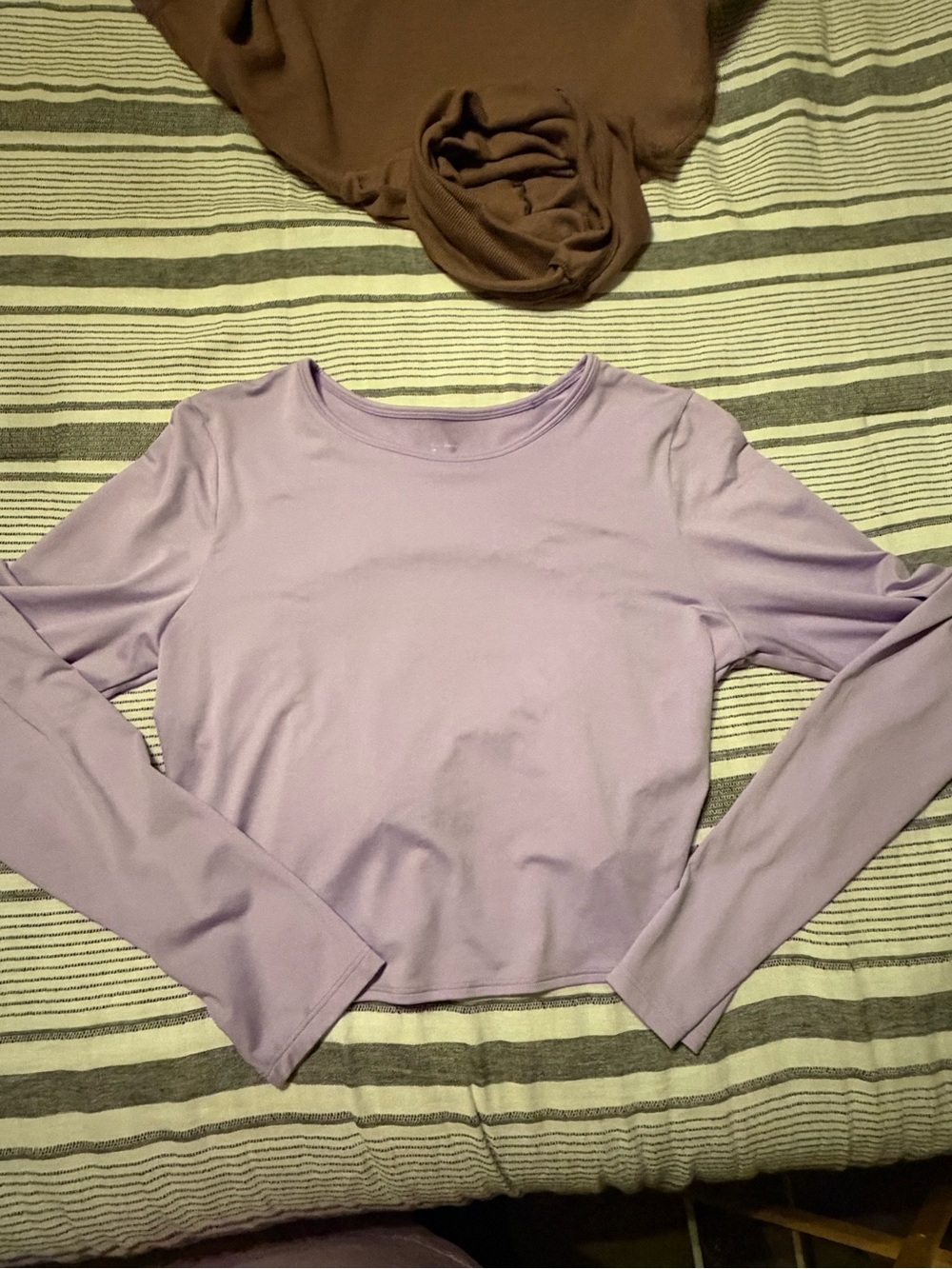 Hollister Lavender Long Sleeve Crewneck Tee